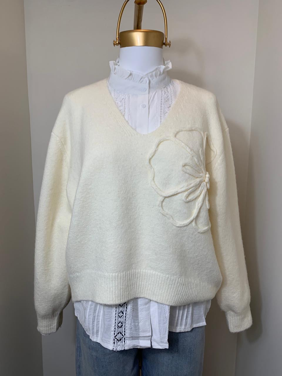Sweater Flor (iris)