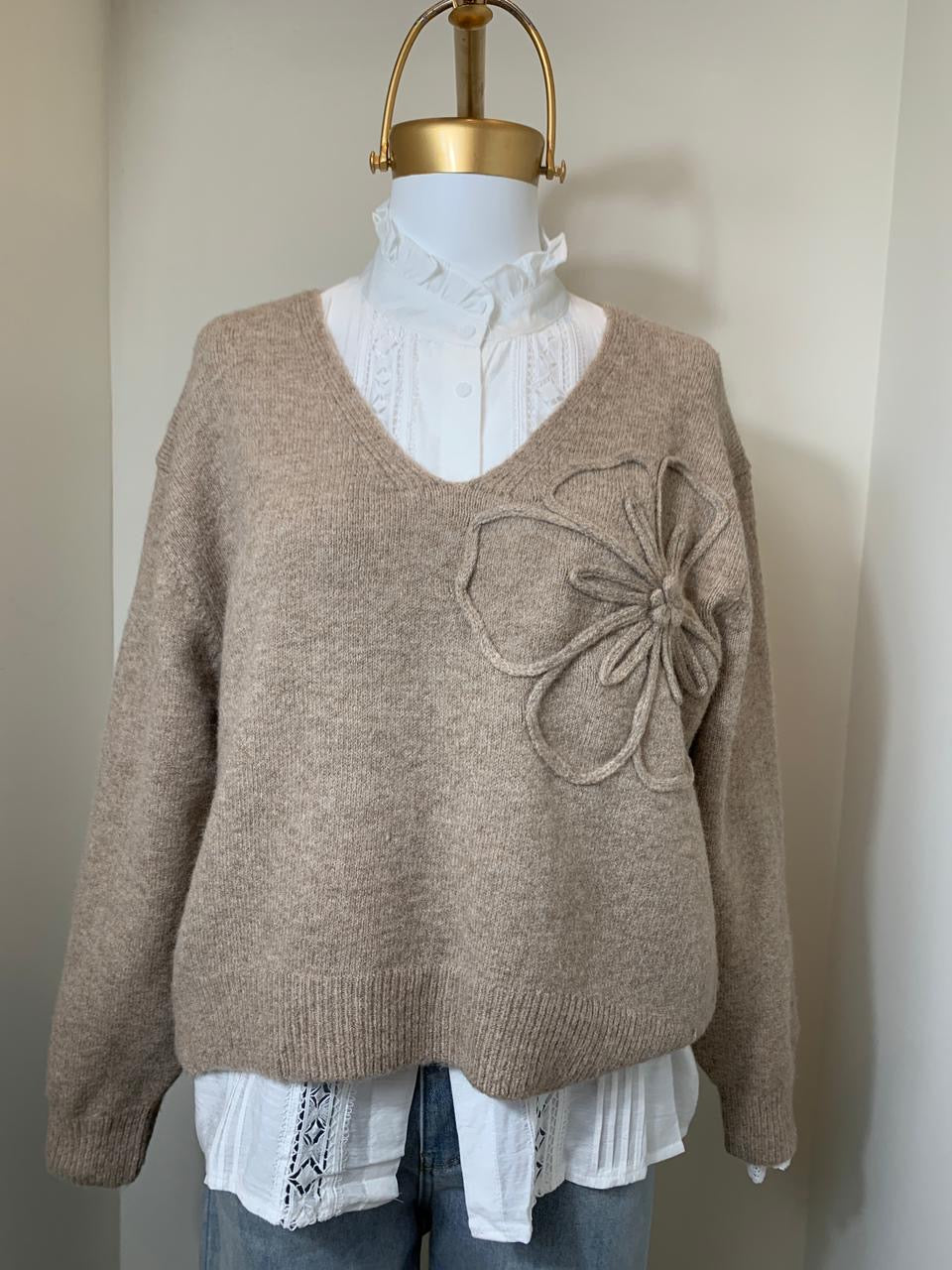 Sweater Flor (iris)