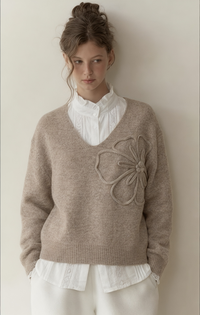 Sweater Flor (iris)